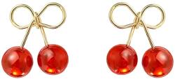 HARAHU CU-36531 cherry fülbevaló - Piros KP36531