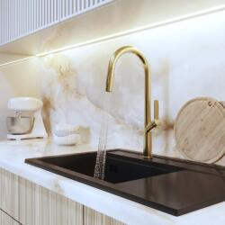 Gamma Awra konyhai csaptelep szálcsiszolt arany, beépíthető (BAA-BGD)