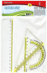 Optima Vonalzókészlet Optima 15cm vonalzóval 4 db/csomag