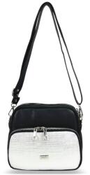  Zellia Női Oldaltáska Zvn24010 Fekete-Ezüst - Ch - (89948668)
