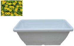 ENGER Virágláda Tálcával Magyar 40cm Fehér (5999880112635)
