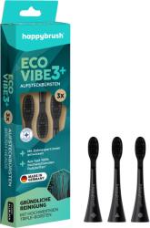 happybrush Eco VIBE 3+ AllBlack - fogkefefej - 3 db