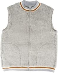 Vlnka Női gyapjúmellény kötött szegéllyel és cipzárral, szürke ruházat méretei S