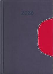 Dayliner Naptár, tervező, A5, napi, DAYLINER Memphis , szürke-piros (DL6AG-MEFA5NA-SP) - molnarpapir