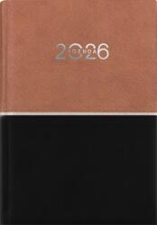 Dayliner Naptár, tervező, A5, napi, DAYLINER Contrast , barna-fekete (DL6AG-CRFA5NA-BF) - molnarpapir