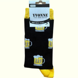 Yvonne Vicces Zokni - Sörös Korsó Mintával, 1 Pár (Yv1004)