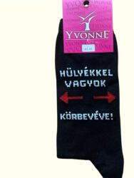 Yvonne Vidám Feliratos Zokni - 1 pár (Yv1003)