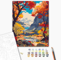 Alkotásutca Sokszínű természet - Számfestő készlet kereten 40x50