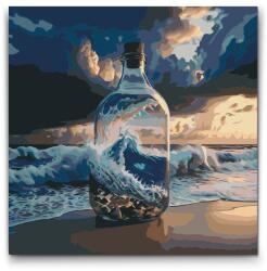  Festés számok szerint - Tenger egy üvegben Méret: 50x50cm, Keretezés: Keret nélkül (csak a vászon)