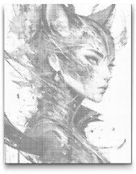  PontPöttyöző - Macskanő Méret: 30x40cm, Keretezés: Műanyagtáblával, Szín: Piros