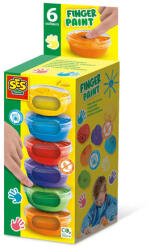 SES Creative Culoare pentru degete 6 culori x 45 ml (398)