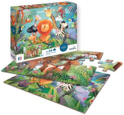 Sentosphère Puzzle 24 bucăți x 2 Animale sălbatice (7700)