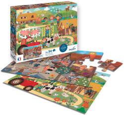 Sentosphère Puzzle 24 bucăți x 2 Fermă și oraș (7702)