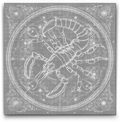  PontPöttyöző - Skorpió Méret: 50x50cm, Keretezés: Műanyagtáblával, Szín: Kék