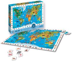 Sentosphère Puzzle 100 de piese - Caută și găsește - Harta animalelor (7501)