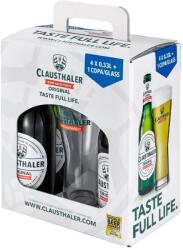 Clausthaler Alkoholmentes sör pack 0, 5% (4x0, 33 l üveg+1 pohár)