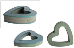  Vizes tűzőhab, nyitott szív alakú műanyag tálcával 35 cm