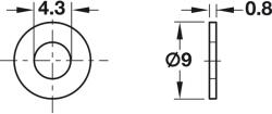 Interexport Kft Müanyag alátét 4, 3x9x0, 8mm