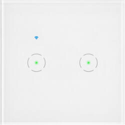 ORNO Intrerupător de perete Smart Wi-Fi, 2-gang, alb (O-OR-SH-17201_W)