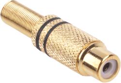 Cabletech Conector RCA placat cu aur negru GNI0069A (L-GNI0069A)