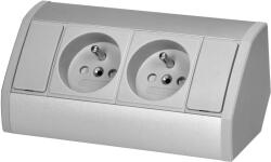 ORNO Priză pentru mobilă 2x2P+E argintie (O-OR-GM-9005_G)