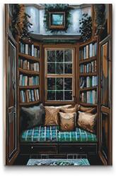  Festés számok szerint - Olvasósarok Méret: 40x60cm, Keretezés: Keret nélkül (csak a vászon)