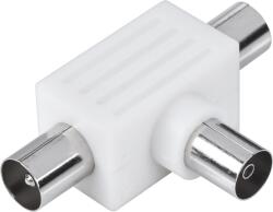 Cabletech Despărțitor antenă IEC priză - 2x pin, din plastic (L-ZLA0358)