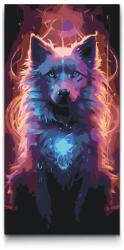  Festés számok szerint - Bűvös farkas Méret: 40x80cm, Keretezés: Műanyagtáblával