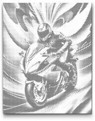  PontPöttyöző - Szenvedély a motorok iránt Méret: 40x50cm, Keretezés: Keret nélkül (csak a vászon), Szín: Kék