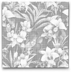 PontPöttyöző - Virágos háttér - orchidea Méret: 50x50cm, Keretezés: Keret nélkül (csak a vászon), Szín: Kék