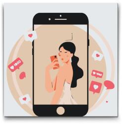  Festés számok szerint - Influencer Méret: 50x50cm, Keretezés: Keret nélkül (csak a vászon)