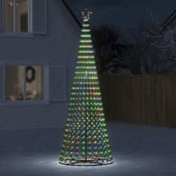 vidaXL LED коледна елха 688 LED цветна 300 см (358071)