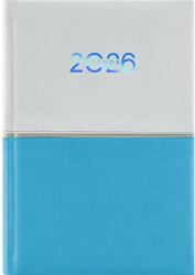 Dayliner Naptár, tervező, A5, napi, DAYLINER "Contrast", fehér-világoskék (NCA5FVU) - jatekotthon