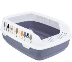 TRIXIE delio litter tray with rim alomtalca magas peremmel szurkefeher macskak reszere 35x20x48cm 1168