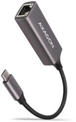 AXAGON adaptor ethernet gigabit USB-C, instalare automată, metalic, gri titan