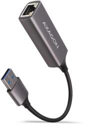 AXAGON adaptor USB-A 3.2 la Gigabit Ethernet în carcasă metalică, gri titan