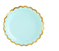 Menta színű papírtányér 6 db