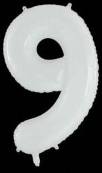  9 szám fehér fólia lufi
