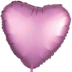  Szatén matt szív lufi sötét rózsaszín