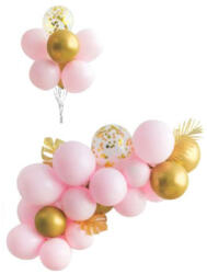  Arany-rózsaszín léggömb girland - partywebshop