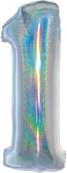  1 szám irizáló fólia lufi - partywebshop