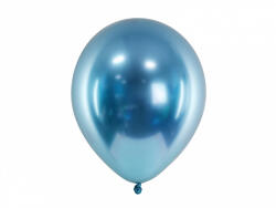  Kék fényes metál lufi - partywebshop