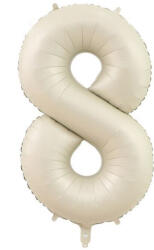  8 szám bézs fólia lufi