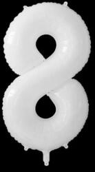  8 szám fehér fólia lufi