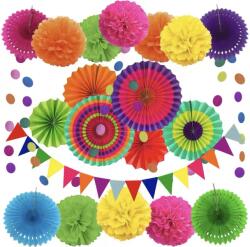  Szivárvány színű szülinapi szett - partywebshop