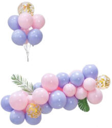  Lila-rózsaszín léggömb girland - partywebshop