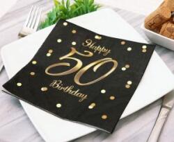  Fekete-arany 50-es szalvéta 20 db