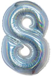  8 szám irizáló fólia lufi - partywebshop