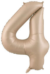  4 szám karamell barna lufi