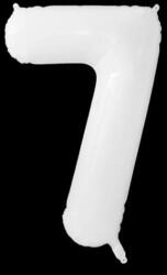  7 szám fehér fólia lufi - partywebshop